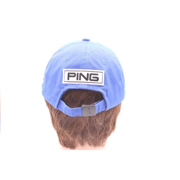 Ping G5 Blue Adjustable Golf Hat Cap Embroidered Logo Cotton Buckle Strap OSFM - Picture 7 of 9
